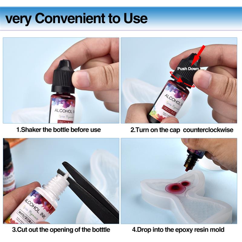 1 Set Epoxy Resin Pigment Kit  - огляд і ціна Resin Pigment Alcohol Ink