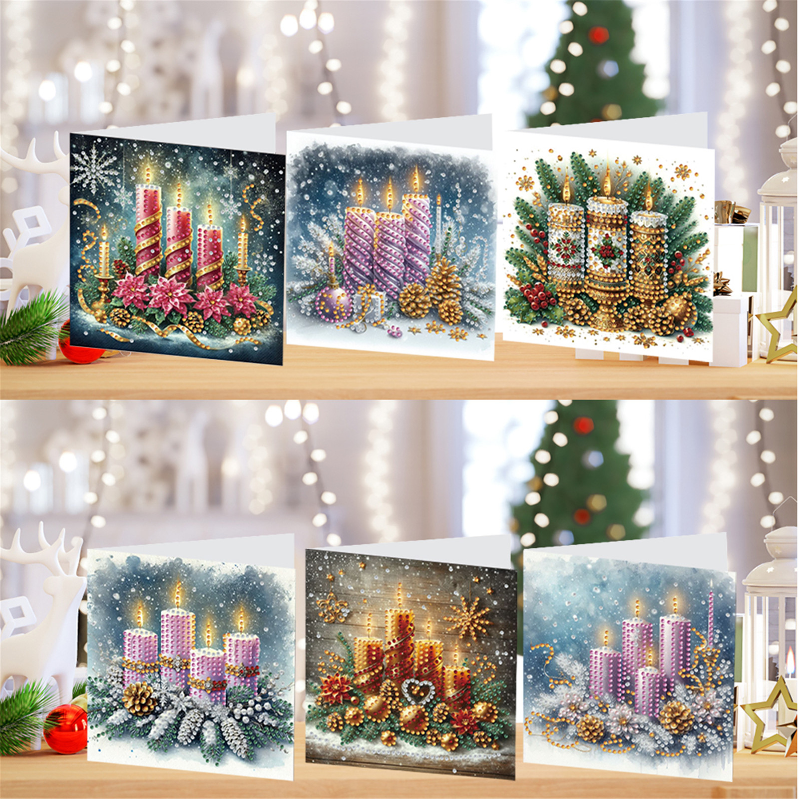 6pcs DIY Diamond Painting Gree - огляд і ціна Xmas Resin Art